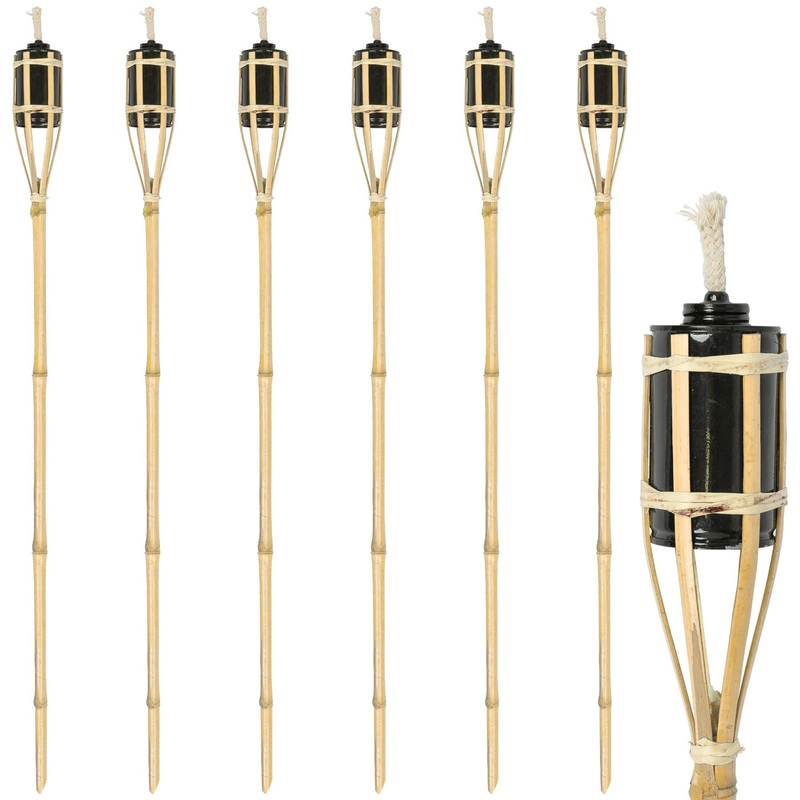 Bamboo Garden Fire Torches - 113cm - Pack of Six