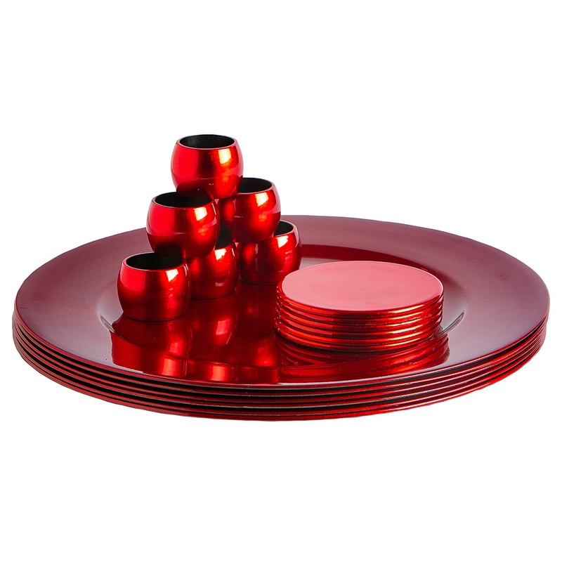 18pc Metallic Charger Plates Set