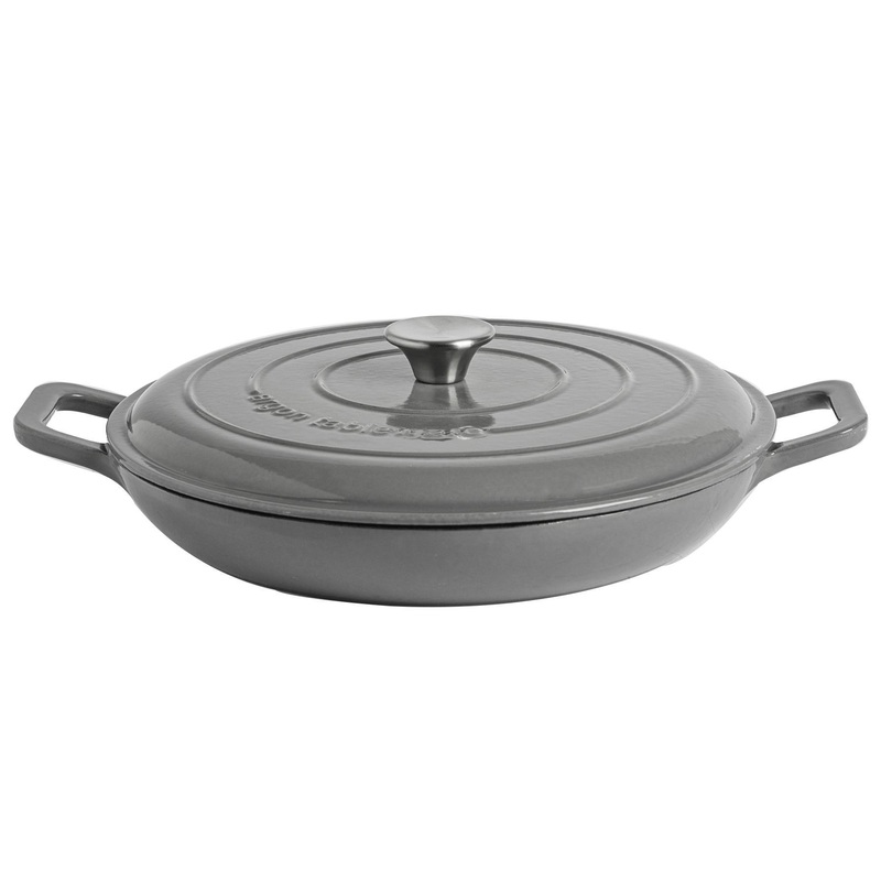 2.3L Cast Iron Shallow Casserole Dish