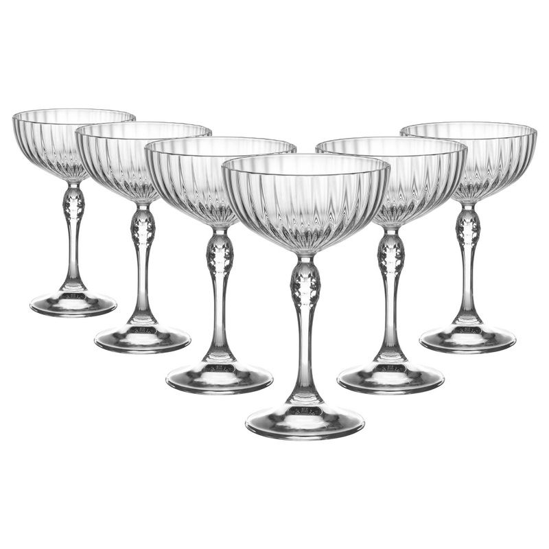 230ml America '20s Champagne Saucers - Pack of Six