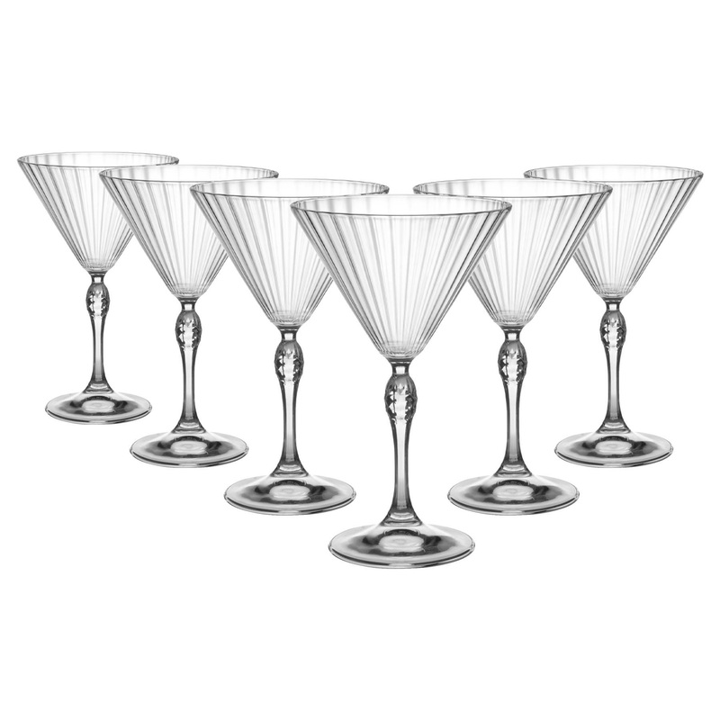 250ml America '20s Martini Glasses - Pack of Six