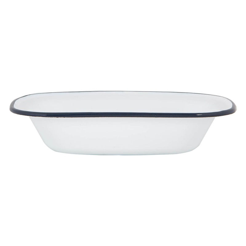 25cm White Enamel Pie Dish