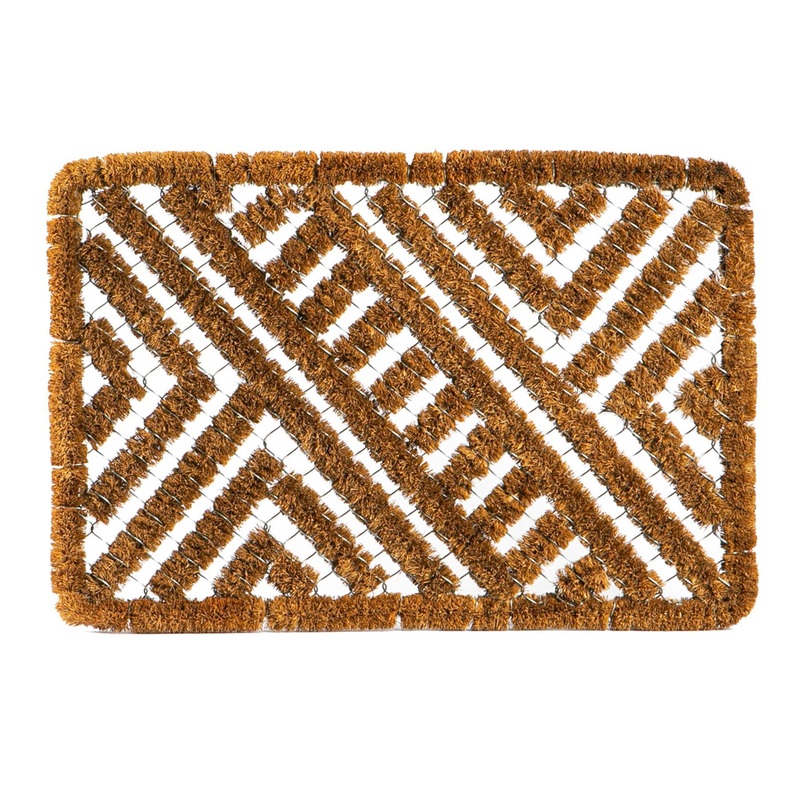 60cm x 40cm Natural Coir Scraper Door Mat