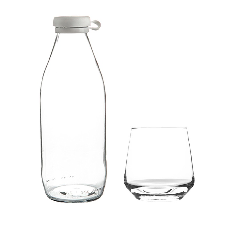 7pc Tallo Tumbler Glasses Set with Bottle