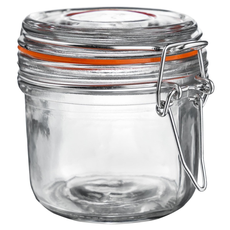 200ml  Air Tight  Overnight oats Classic Glass Storage Jar + Four Free Coloured Seals