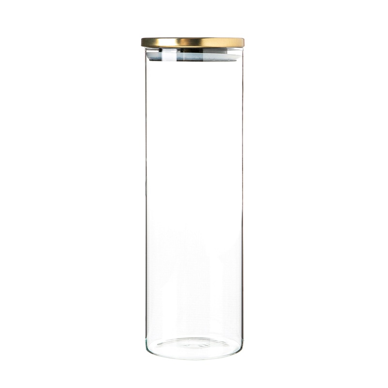 2L Scandi Storage Jar with Metallic Lid