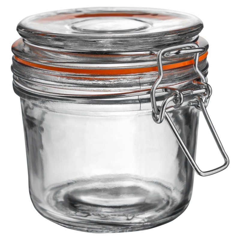 350ml Air tight Classic  Air Tight  Overnight oats Glass Storage Jar + Four Free Coloured Seals