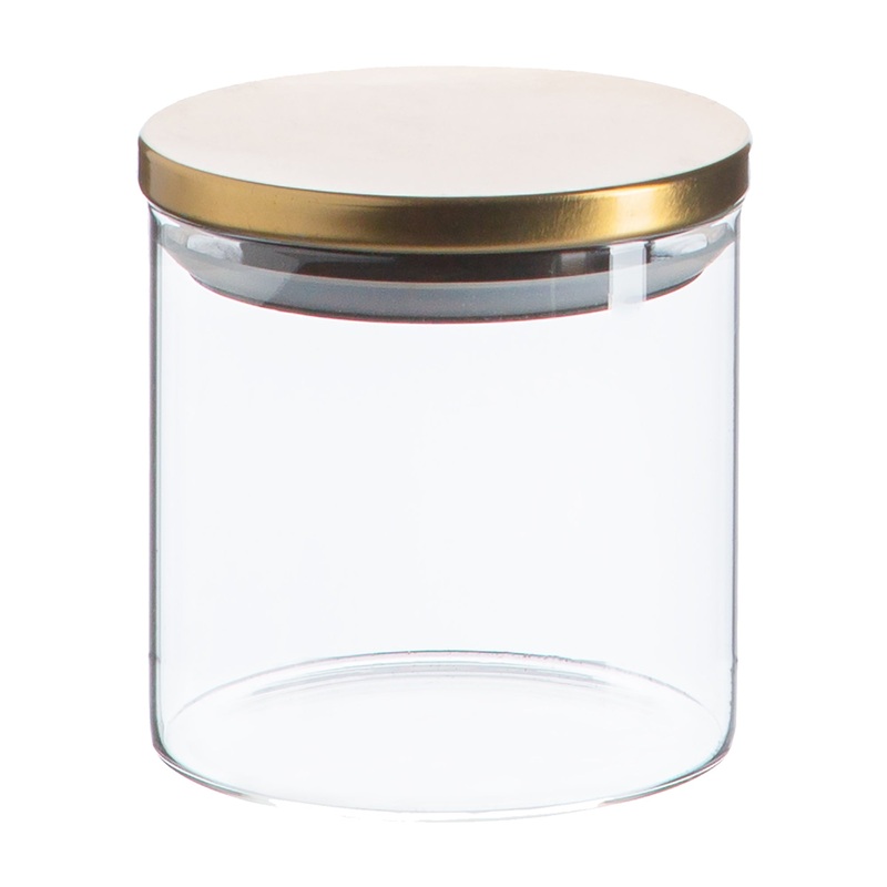 550ml Scandi Storage Jar with Metallic Lid