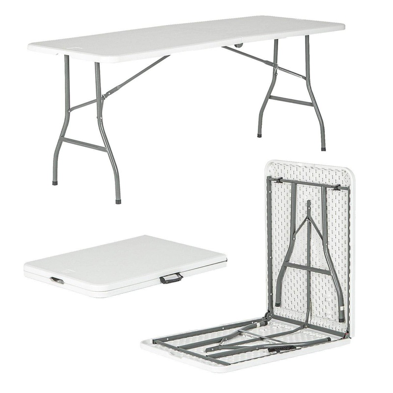 6 Feet / 180cm Rectangle Plastic Folding Trestle Table