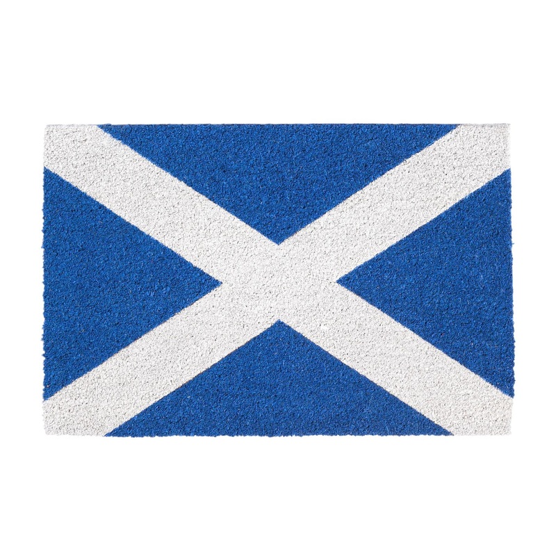 60cm x 40cm Scottish Flag Coir Door Mat