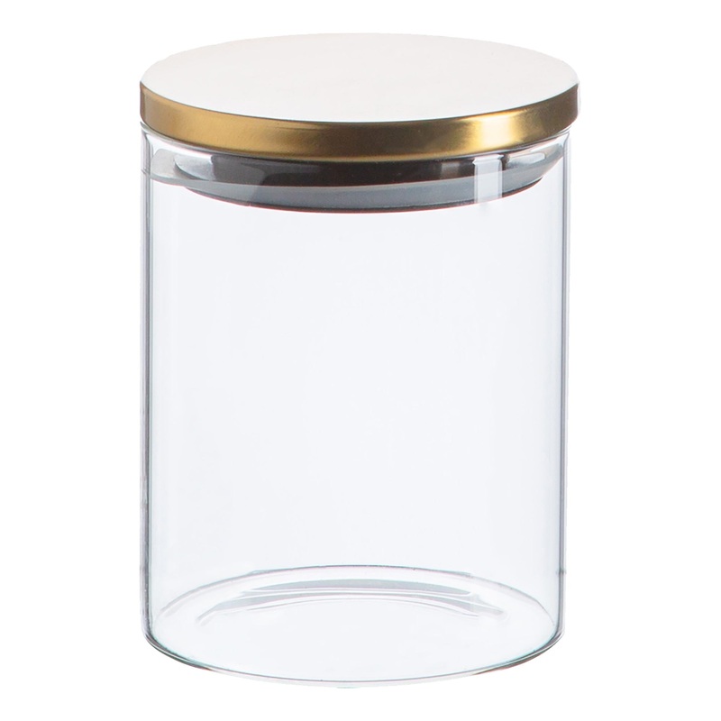 750ml Scandi Storage Jar with Metallic Lid