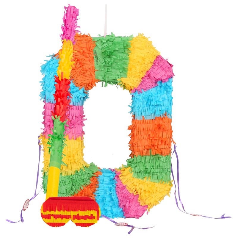 Large Number 0 Pinata Party Set