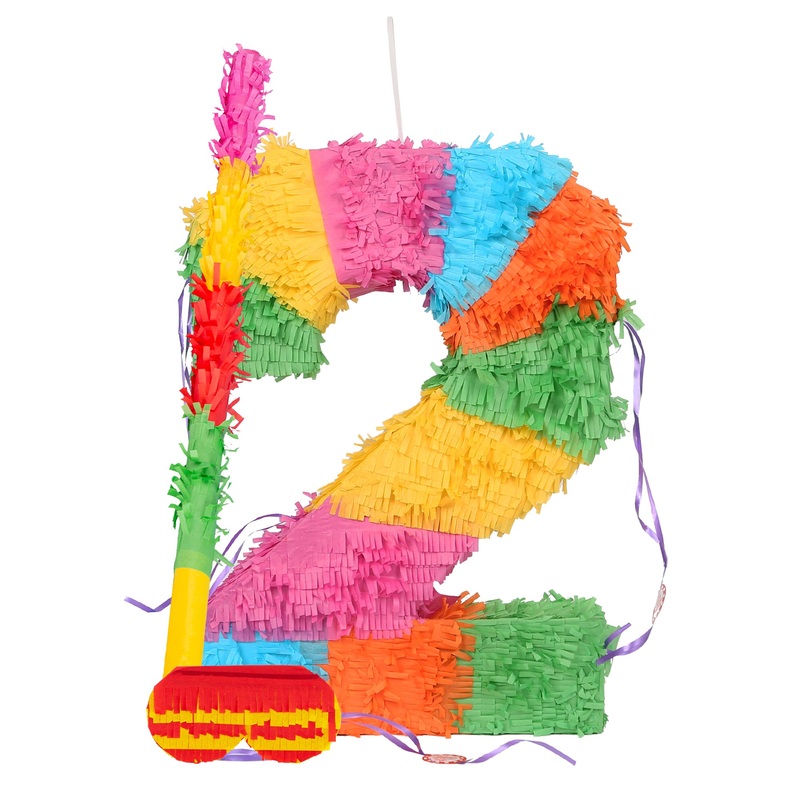 Large Number 2 Pinata Party Set