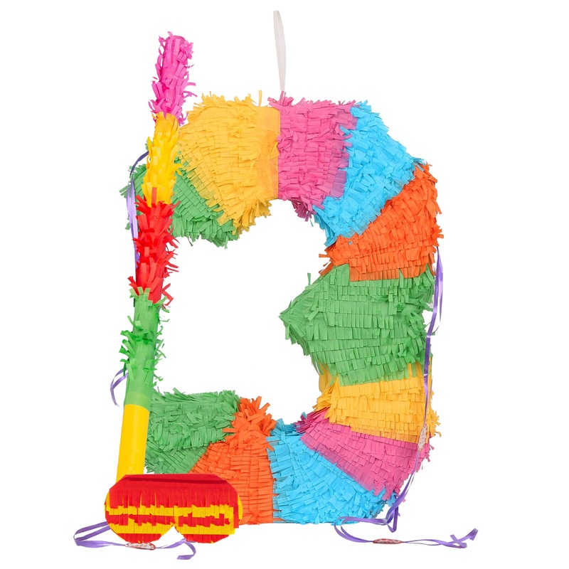 Large Number 3 Pinata Party Set
