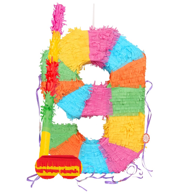 Large Number 9 Pinata Party Set