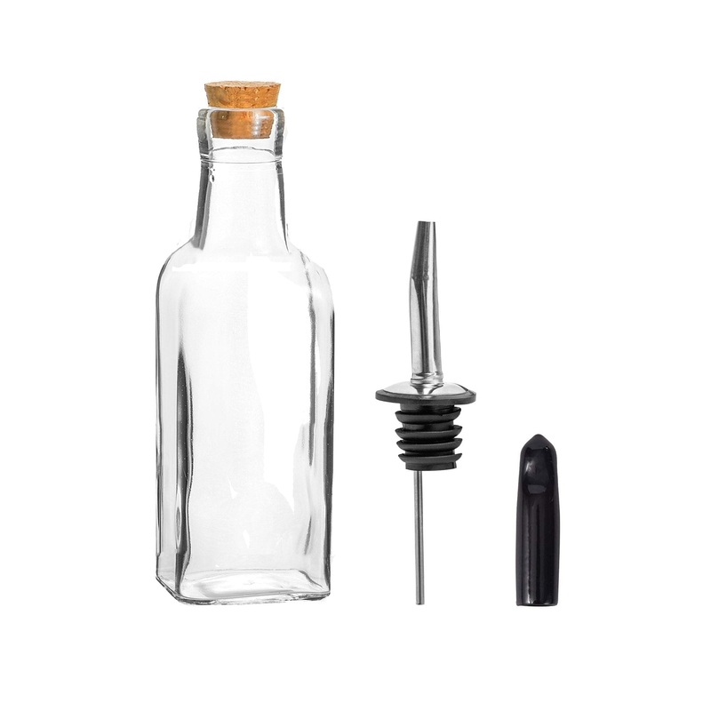 170ml Glass Olive Oil Pourer Bottle with Cork Lid