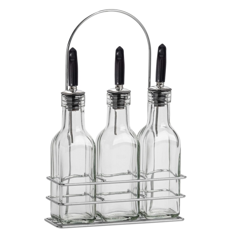 170ml Glass Olive Oil Pourer Bottles with Stand