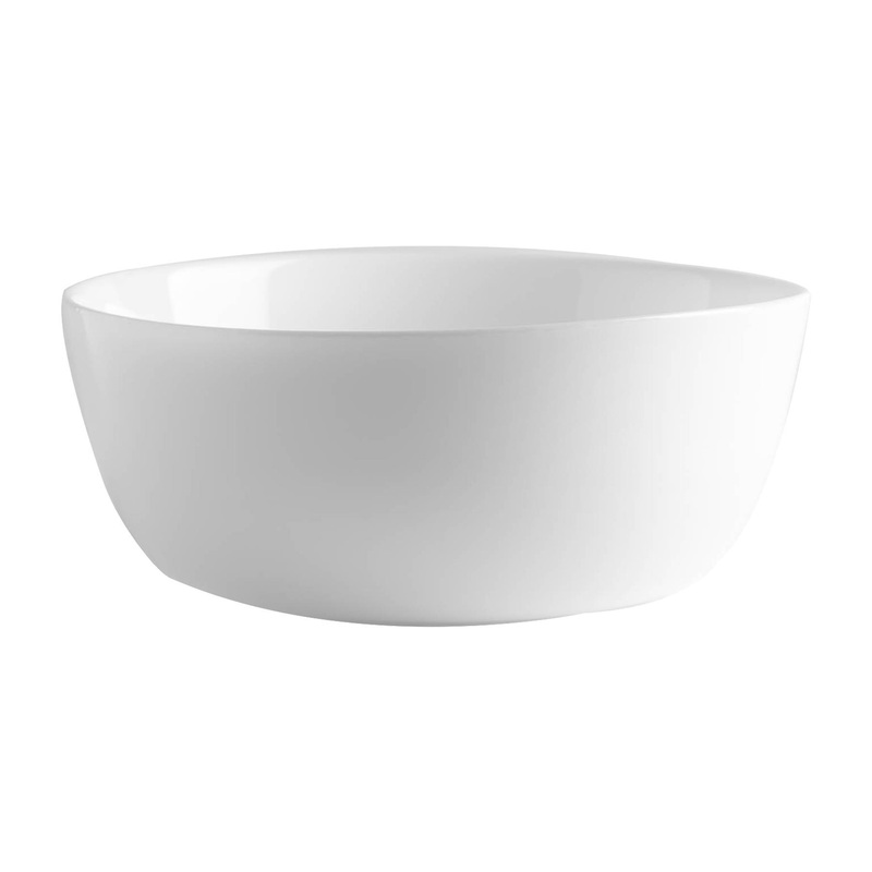 19cm White Toledo Glass Serving Bowl