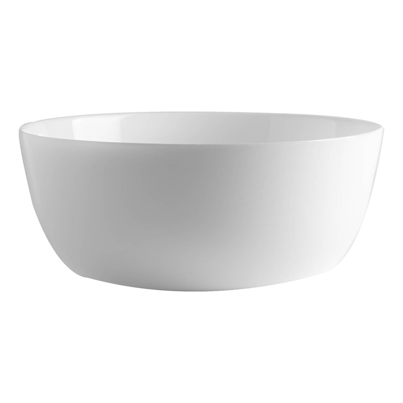 23cm White Toledo Glass Serving Bowl