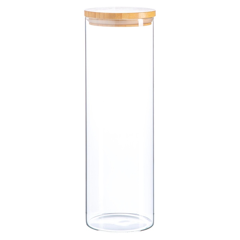 2L Scandi Storage Jar with Wooden Lid