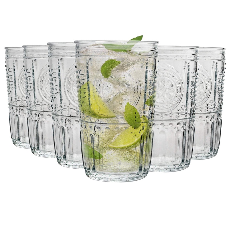 475ml Romantic Highball Glasses - Pack of Six