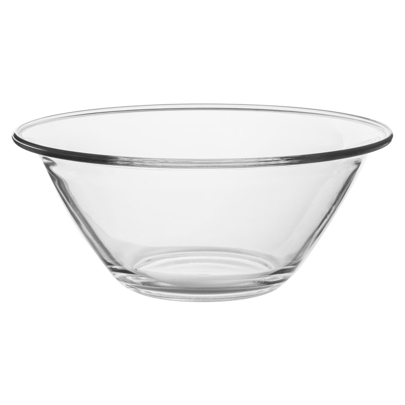 4L Clear Mr Chef Glass Nesting Mixing Bowl