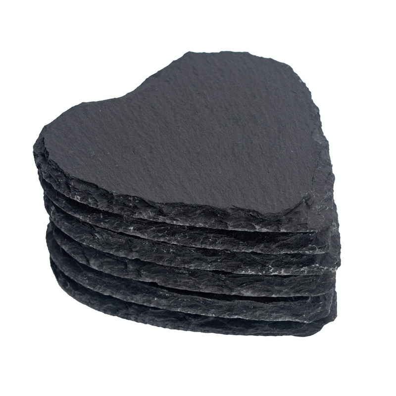 Heart Slate Coasters - Pack of Six
