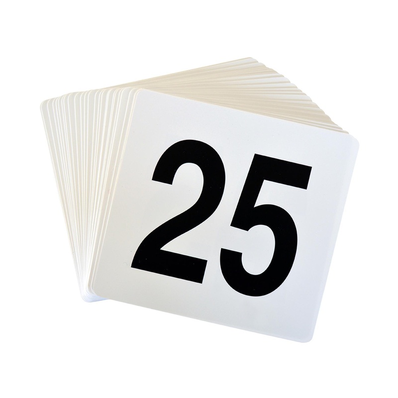 Plastic Table Numbers - 1 to 25