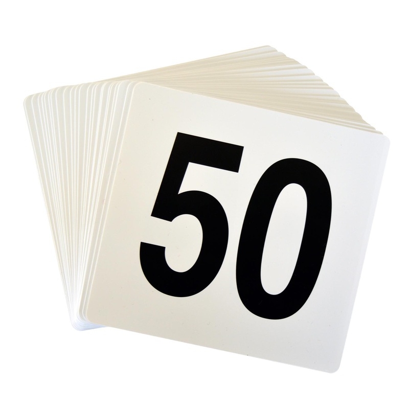 Plastic Table Numbers - 1 to 50