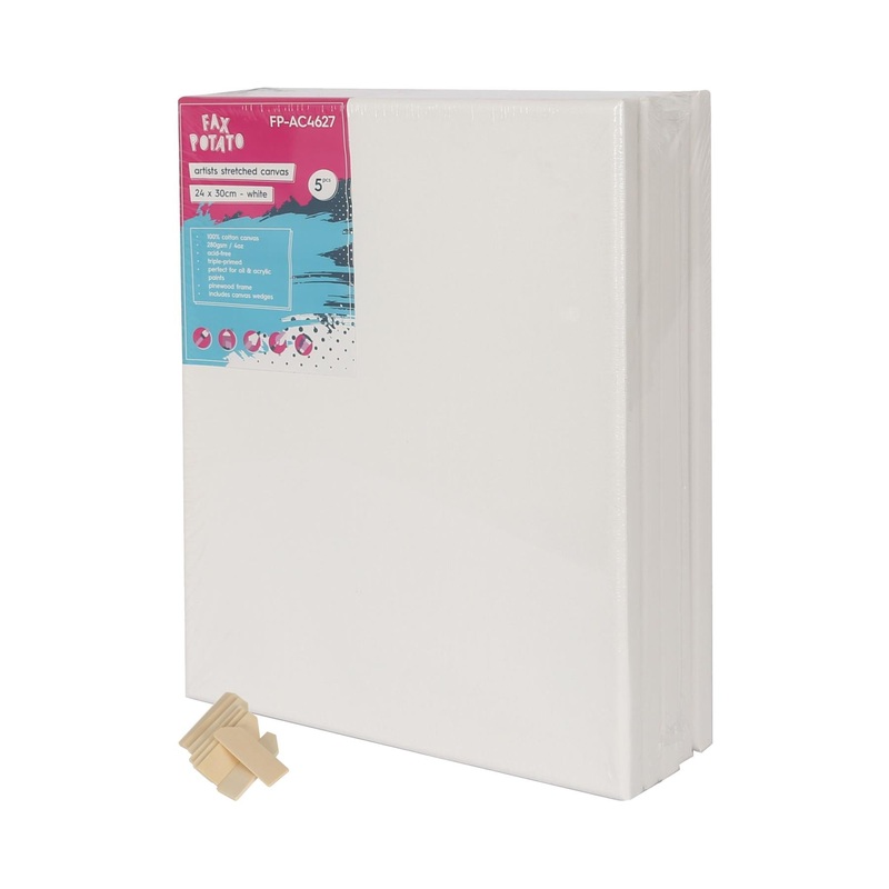Stretched Canvas with Wooden Wedges - Pack of 5