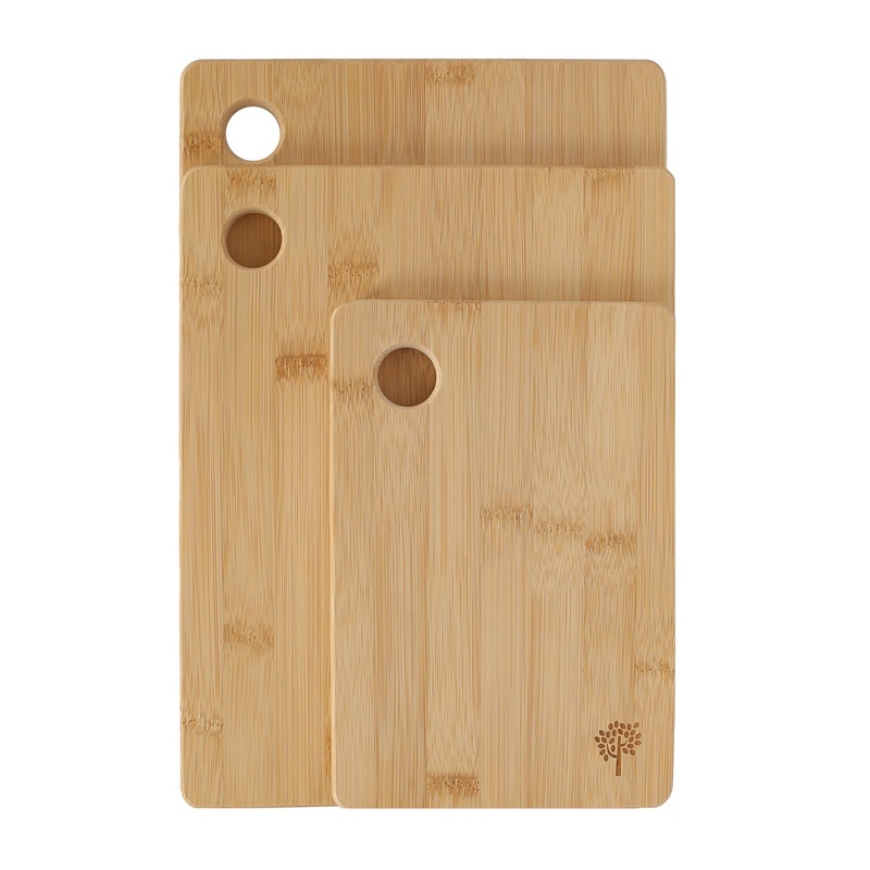 3 Piece Bamboo Chopping Board Set