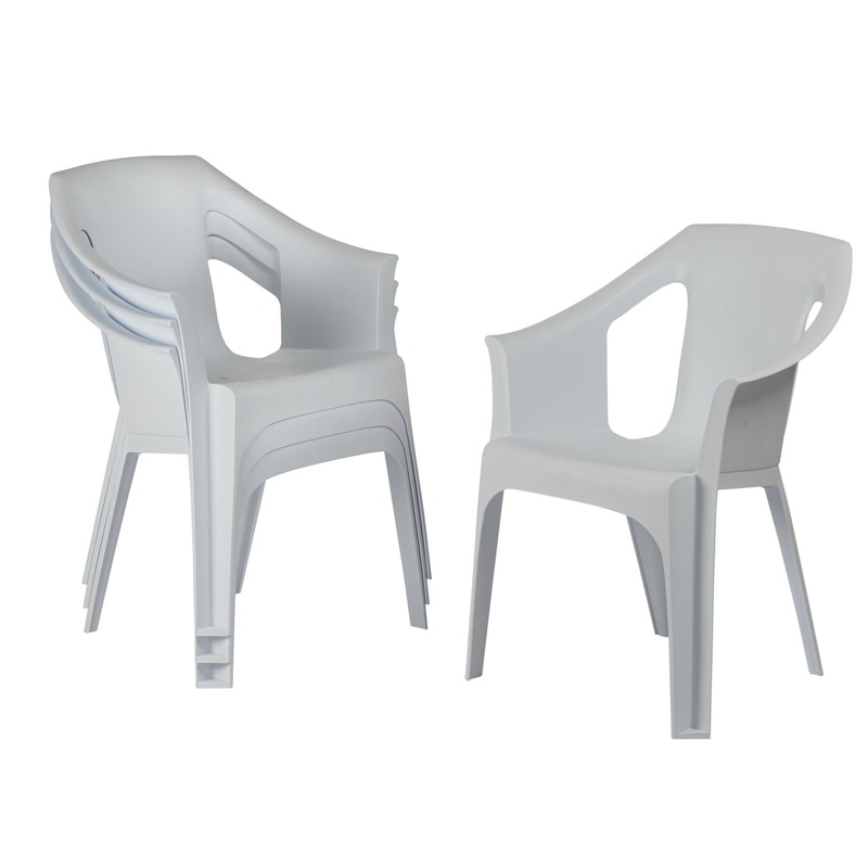 Cool Garden Dining Chairs - White - Pack of 4