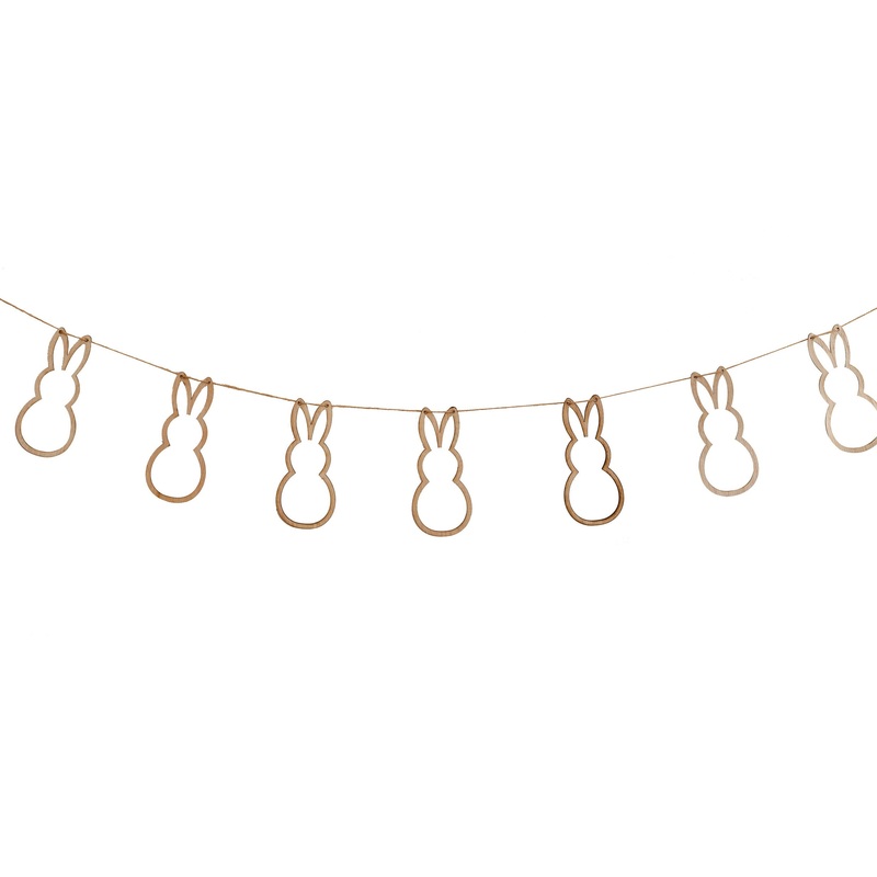 Ginger Ray Wooden Bunny Bunting