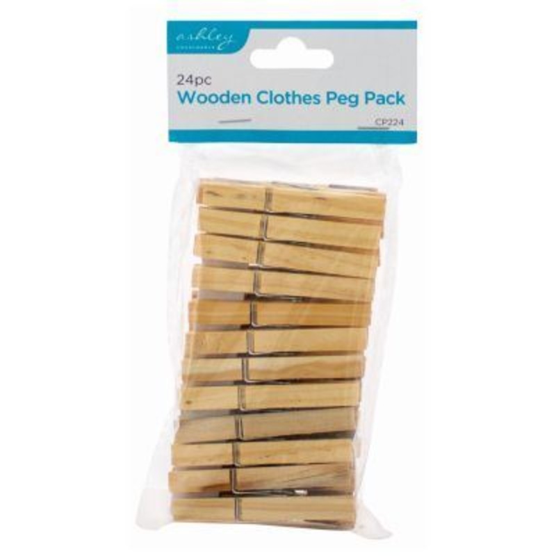 Wooden Clothes Pegs - 7.5cm