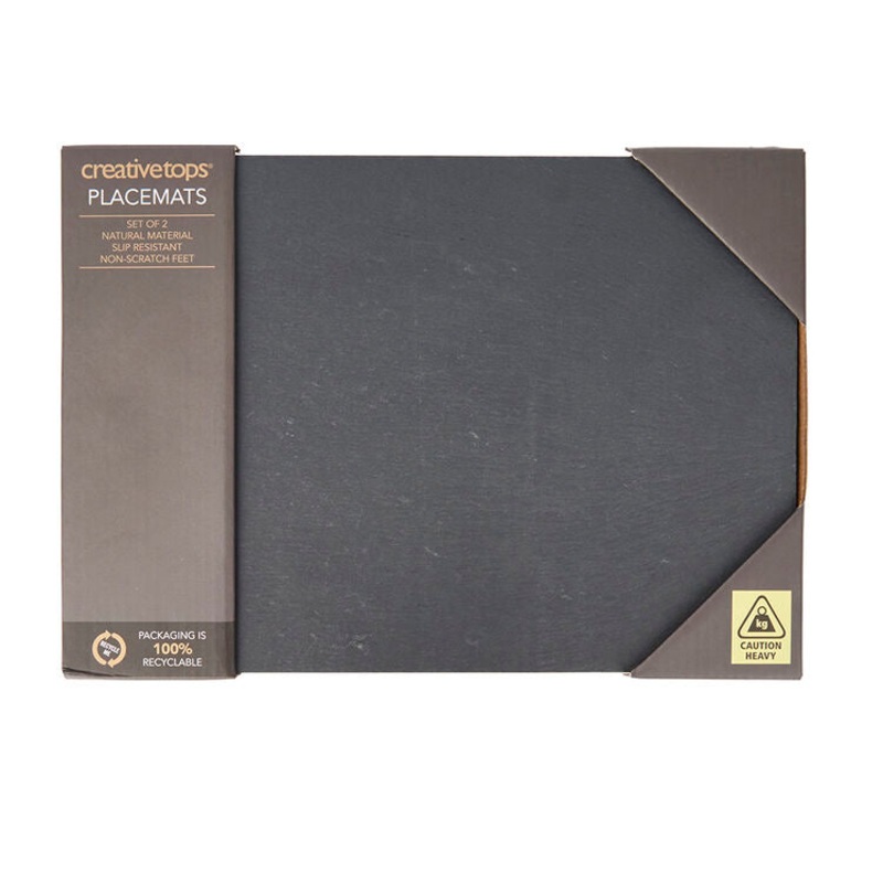 Creative Tops Natural Slate Set of 2 Table Mats