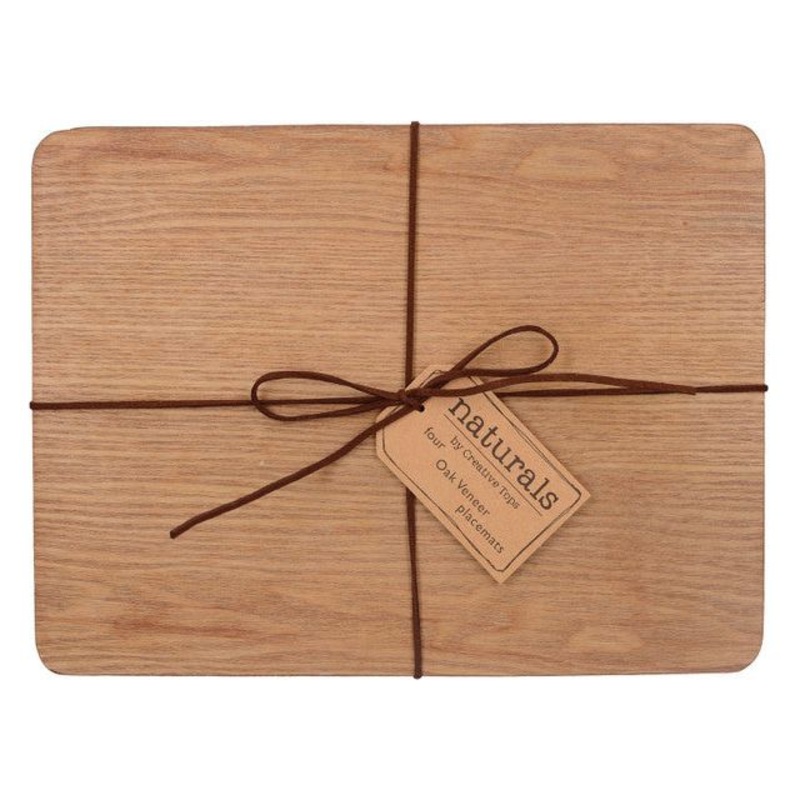 Creative Tops Oak Veneer Set of 4 Place mats