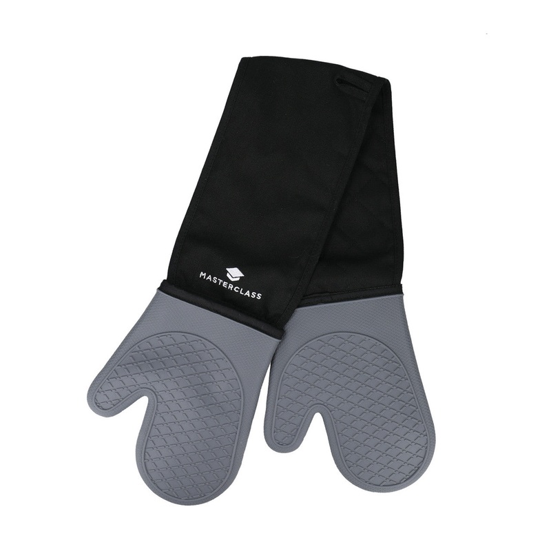 MasterClass Grey Silicone Double Oven Gloves