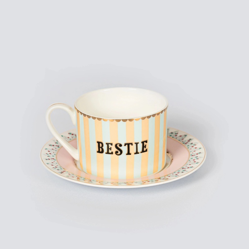 Yvonne Ellen Bestie Teacup & Saucer