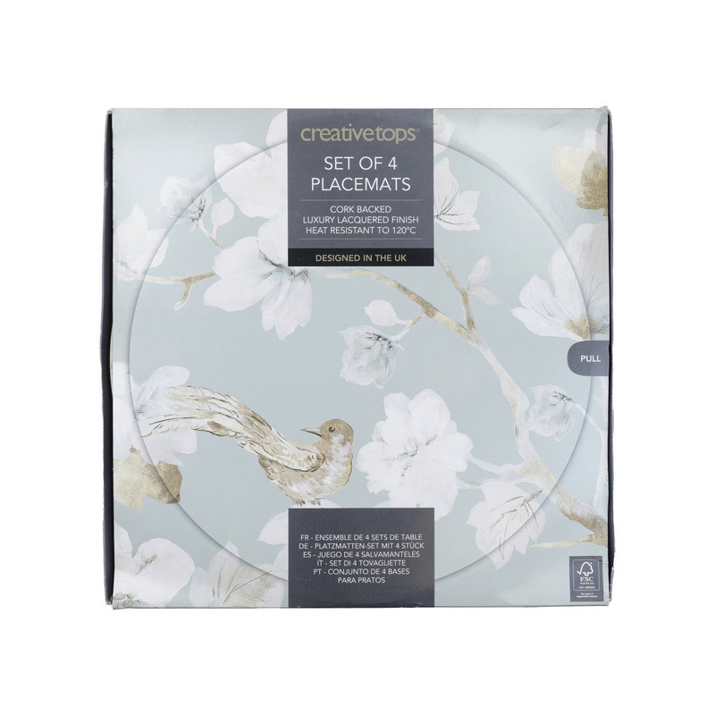 Creative Tops Duck Egg Floral Round Place mats