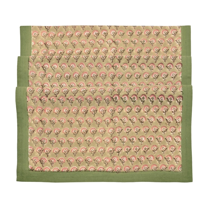 Walton & Co Alice Hand Block Print Table Runner