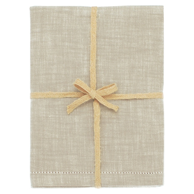 Walton & Co Chambray Natural Table Cloth - All Sizes