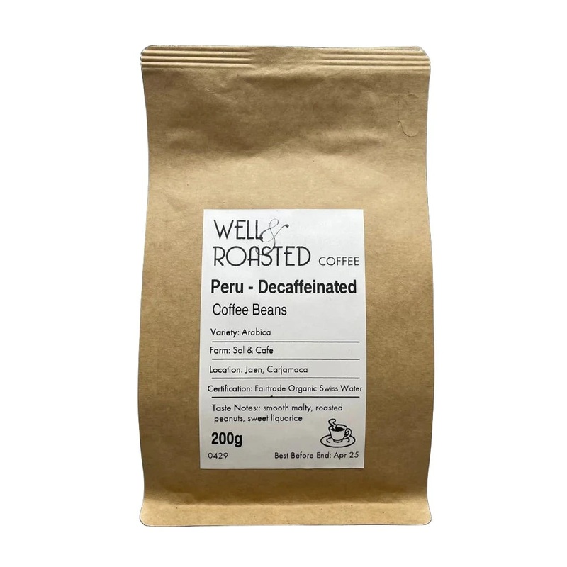 Well Roasted Decaffeinated Peru Coffee - All