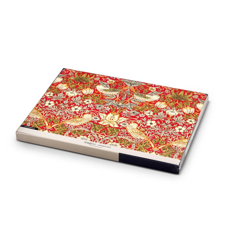 Spode, William Morris & Co Strawberry Thief set of Placemats - Red