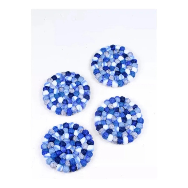 Pachamama Finisterre Set of Blue Coasters