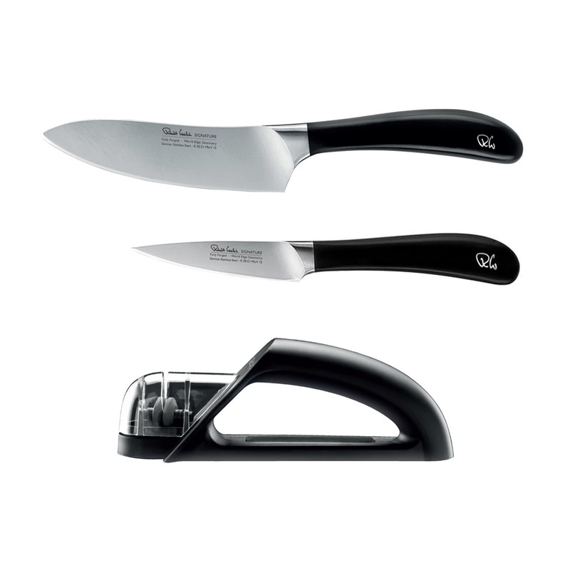 Robert Welch Signature Kitchen Knife Set & Knife Sharpener