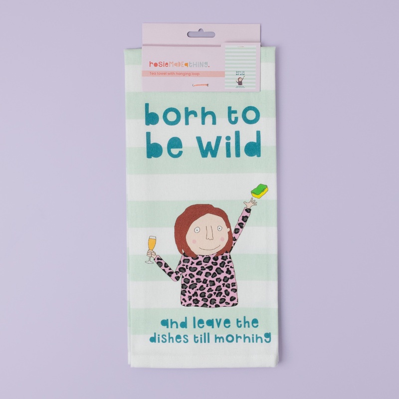 Rosie Made a Thing Born To Be Wild Tea Towel