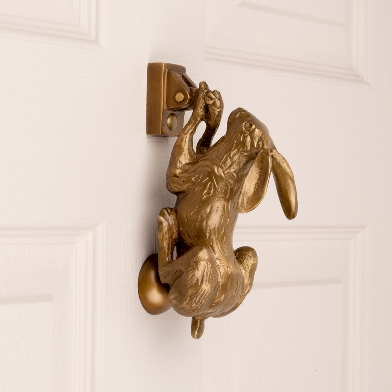 Adams & Mack Aged Brass Hare Knocker