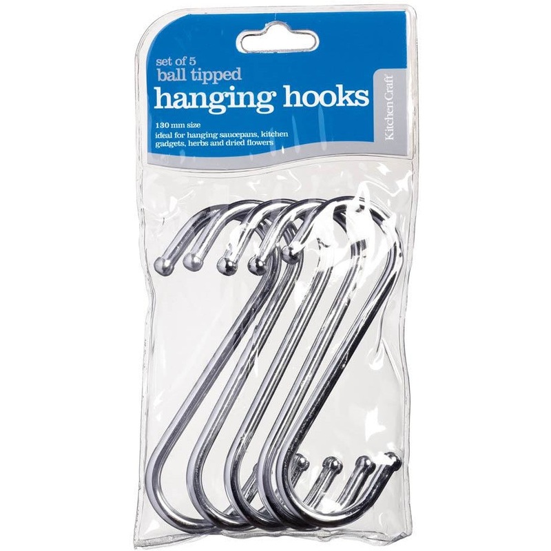 KitchenCraft 13cm Chrome Plated 'S' Hooks