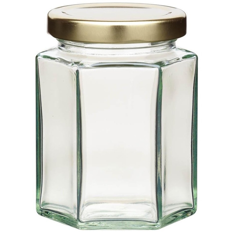 KitchenCraft 227ml Hexagonal Jar & Twist-off Lid