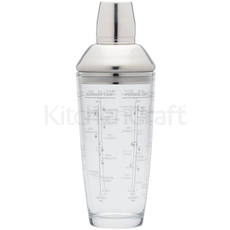 KitchenCraft Glass Cocktail Shaker